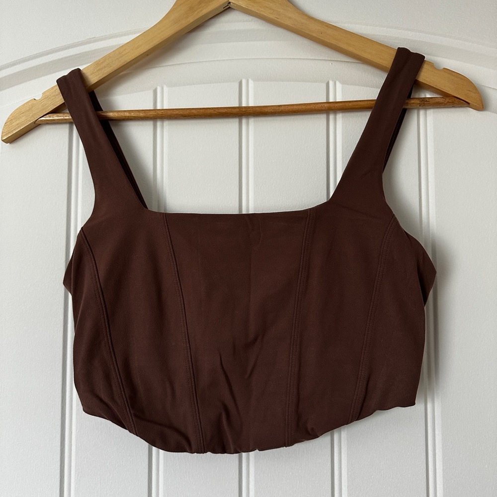All in Motion Brown Crop Top